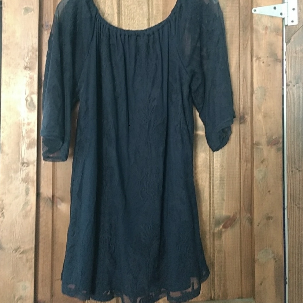 Lacy Navy blue dress
